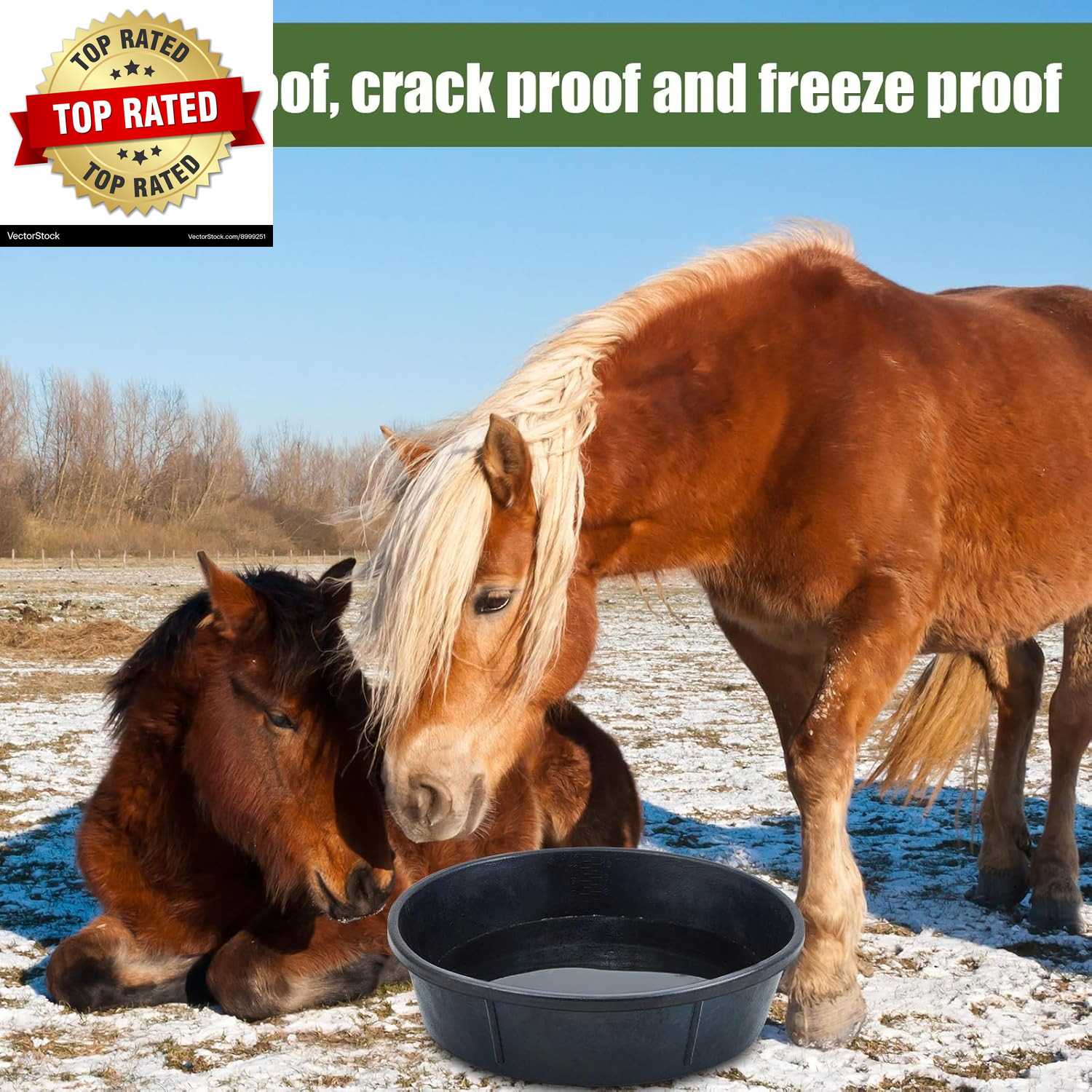5 Pcs Rubber Feed Pan 12 Quart/ 3 Gallon Utility Horse Feed Bucket Rubber Bowl C