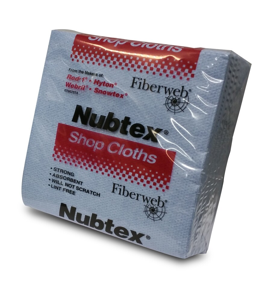 Nubtex Shop Cloths 16″x17″ Wipes Box of 375 cleaning Blankets Roller Ink Tray