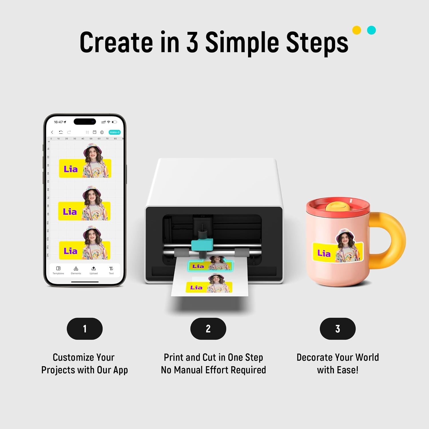 S1 Color Sticker Printer & Cutting Machine, 300 DPI, Precise AI Auto-Cutting