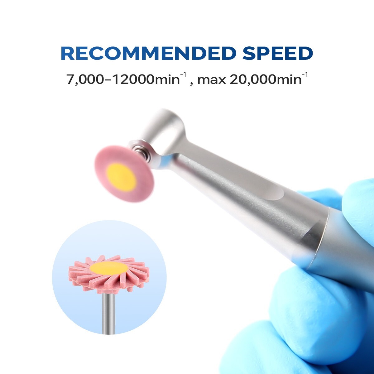 Dental Porcelain Zirconia Grinding Polishing Wheel Kit RA 2.35mm Rubber Diamond