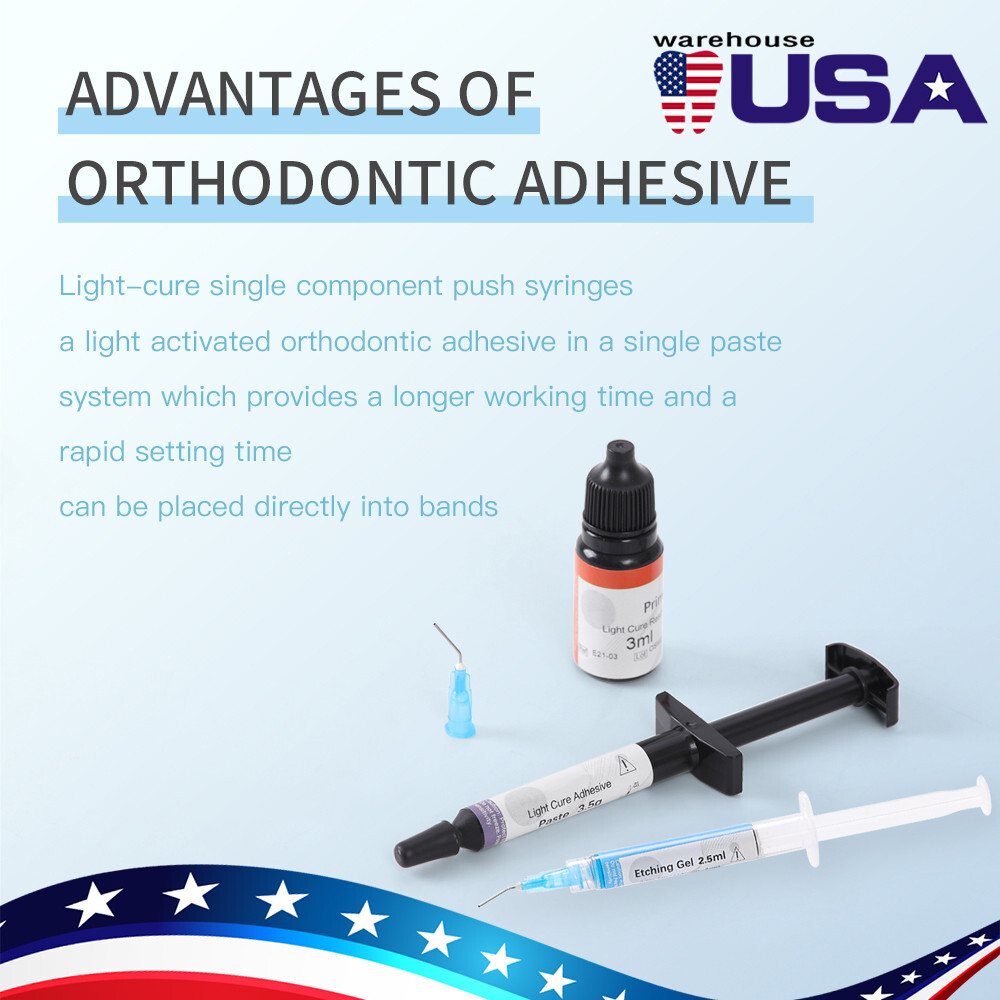 Dental Orthodontic Light Cure Bonding Adhesive Kit For Brackets Braces