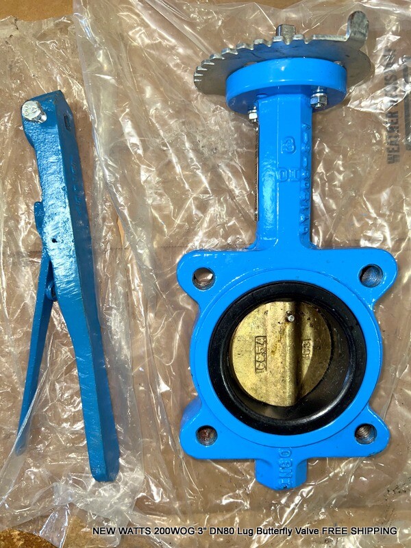 NEW WATTS 200WOG 3″ DN80 Lug Butterfly Valve FREE SHIPPING