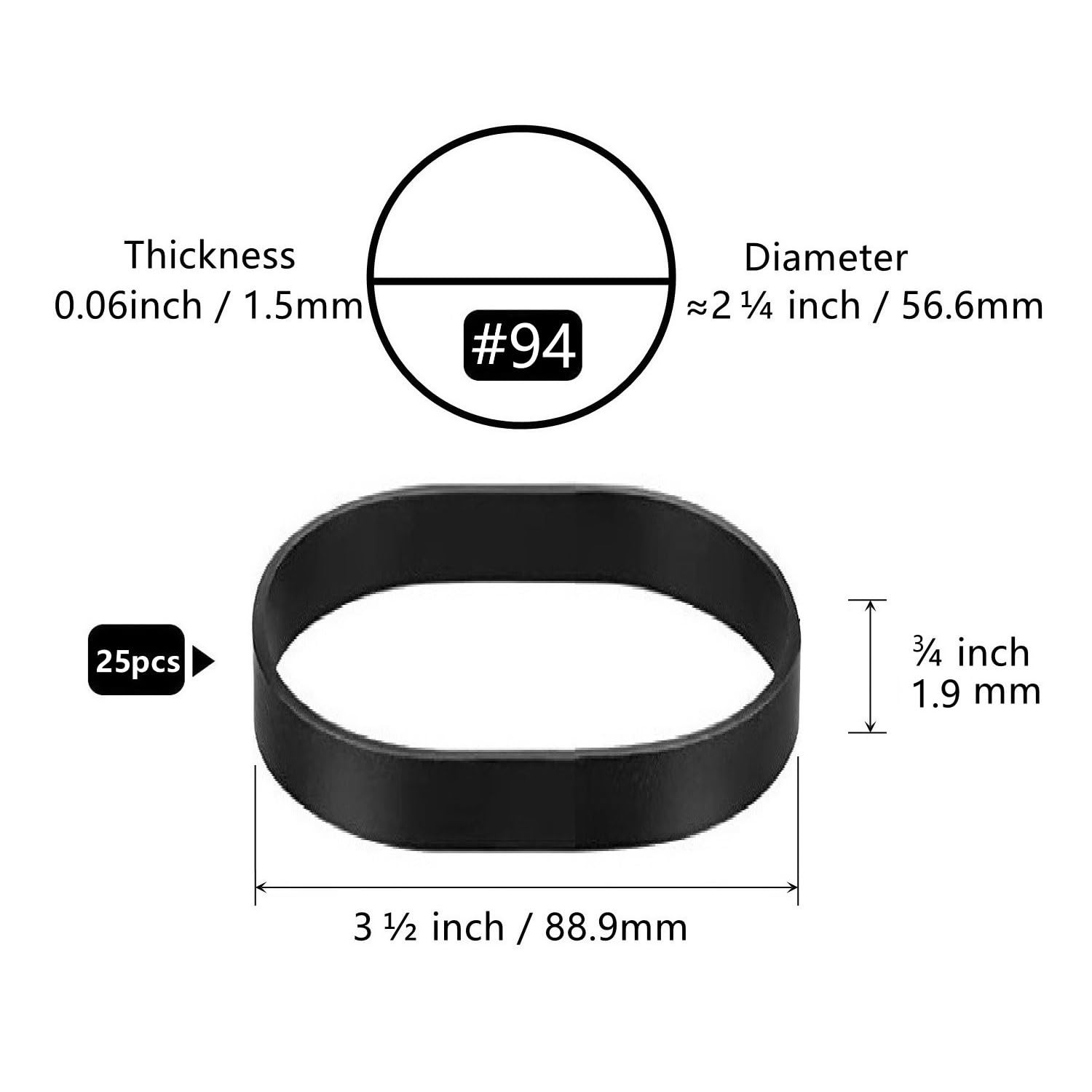 Tactical Rubber Band Black – Heavy Duty UV Heat Cold Resistant Thick Strong E…