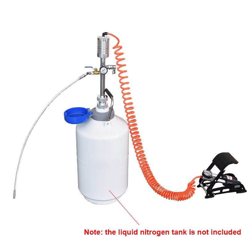Pedal Type Liquid Nitrogen Pump Cryogenic Pump LN2 Tank Foot Pump 50mm Caliber