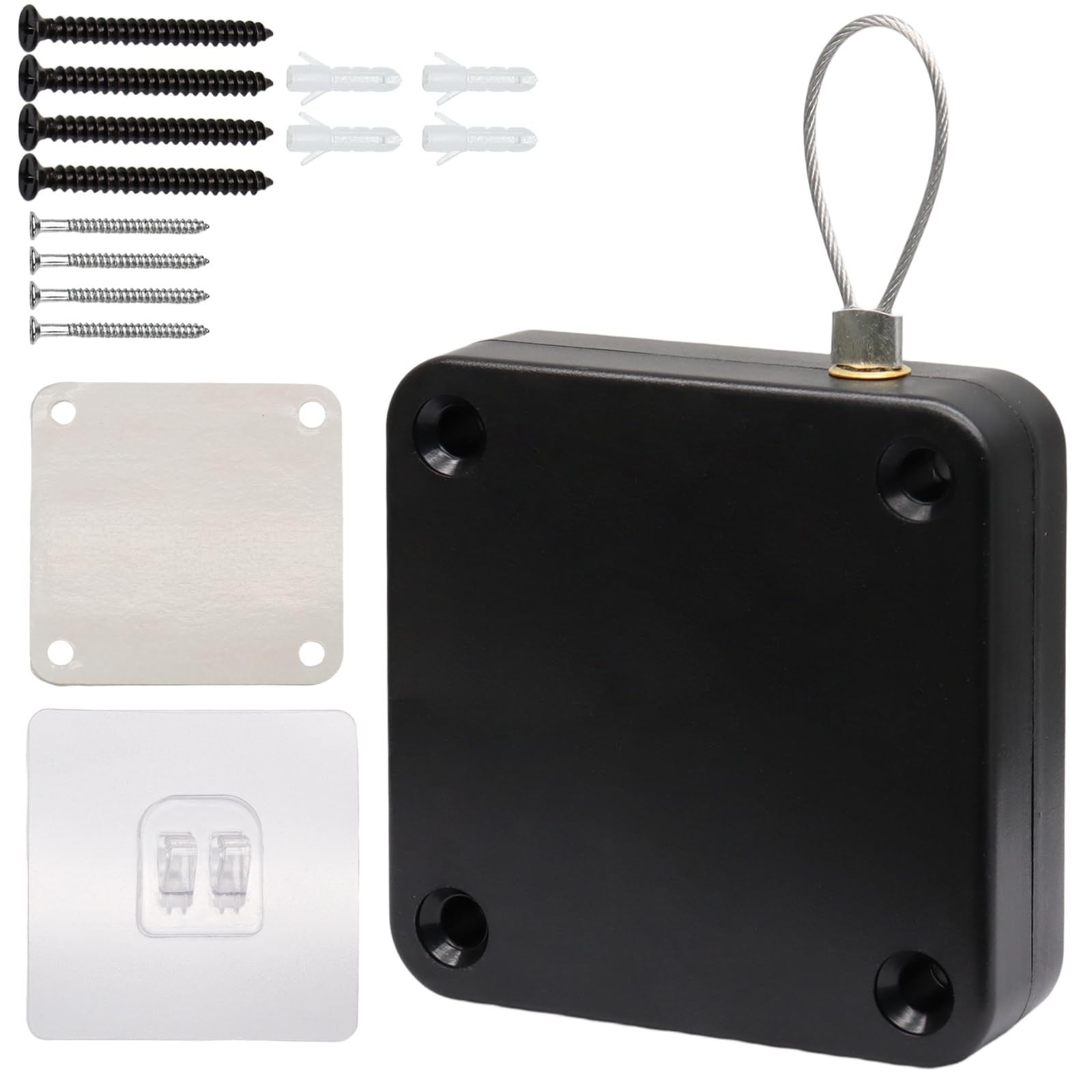 Retractable Automatic Door Closer with 2.2lb Spring Tension, 304 Stainless St…