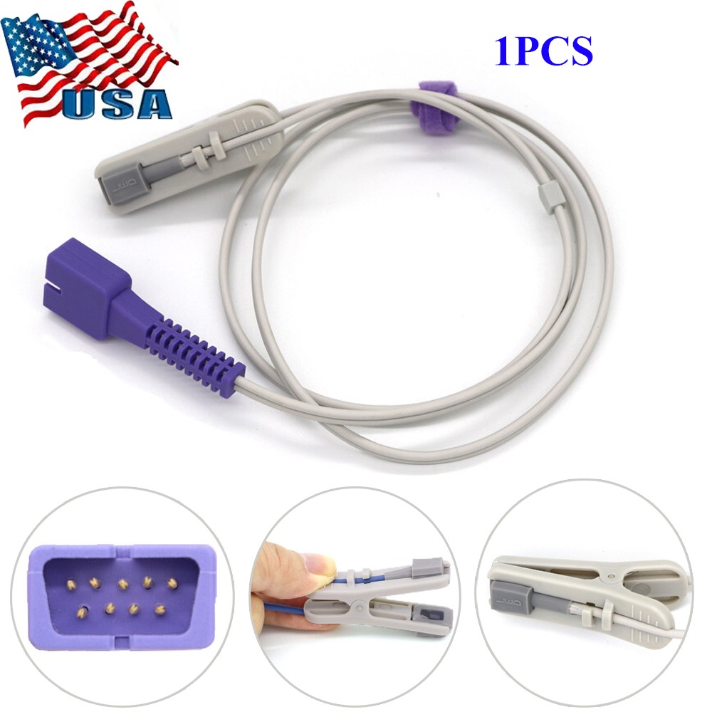 Adult Soft Finger Clip SpO2 Sensor Probe 9 Pin 1M Compatible with Nellcor Oximax