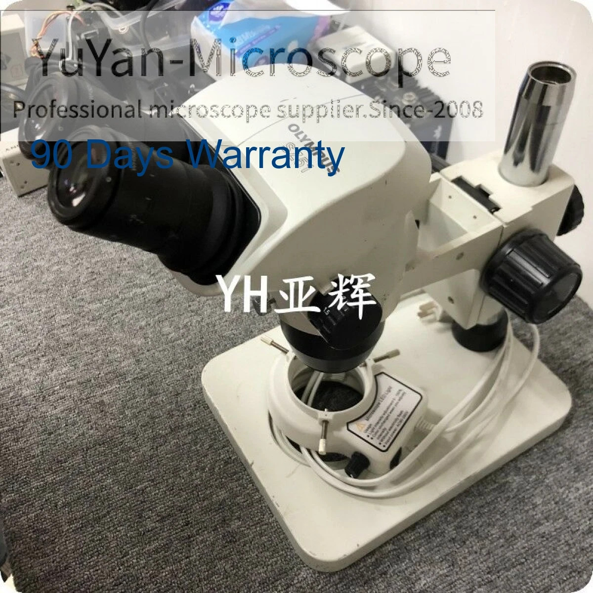 OLYMPUS SZ51 45 degree Stereo Microscope+WHSZ10X-H/22+0.5x Objective+Stand+Light