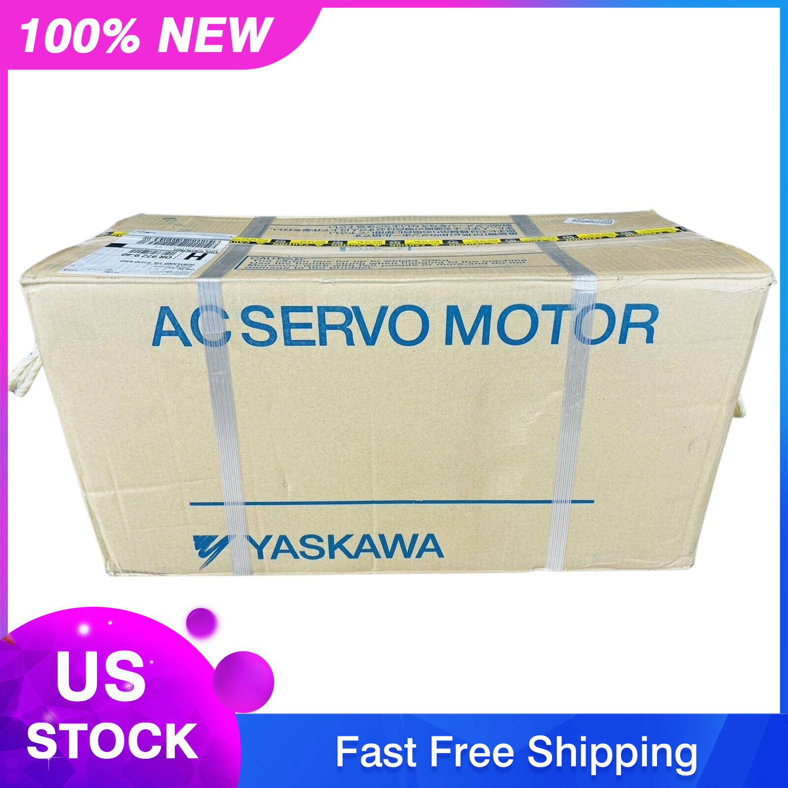 Yaskawa SGMGV-75A3A61 200V 10HP AC Servo Motor High Inertia IP67 New In Box