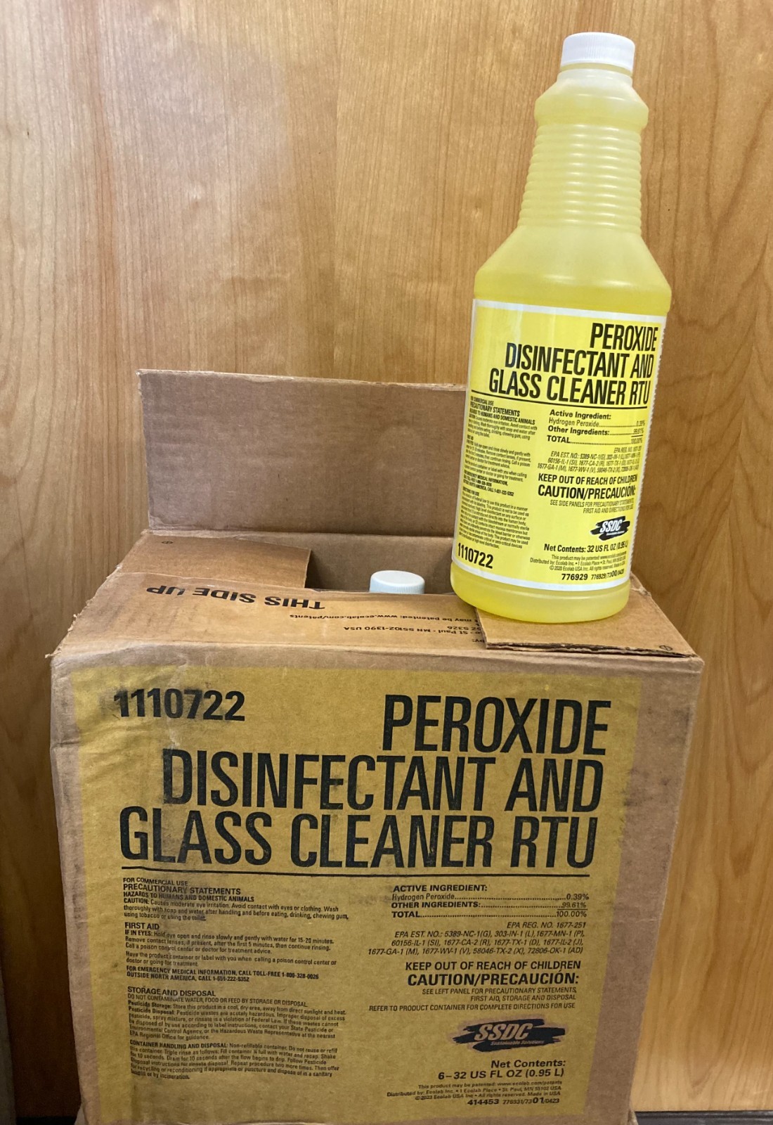 SSDC Peroxide Disinfectant And Glass Cleaner RTU 6-32 US FL OZ, 1110722