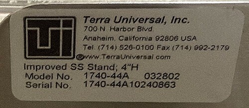 Terra Universal 6002-00A Kiticcator ISO 8 Acrylic N2/Nitrogen Desiccator/Dry Box