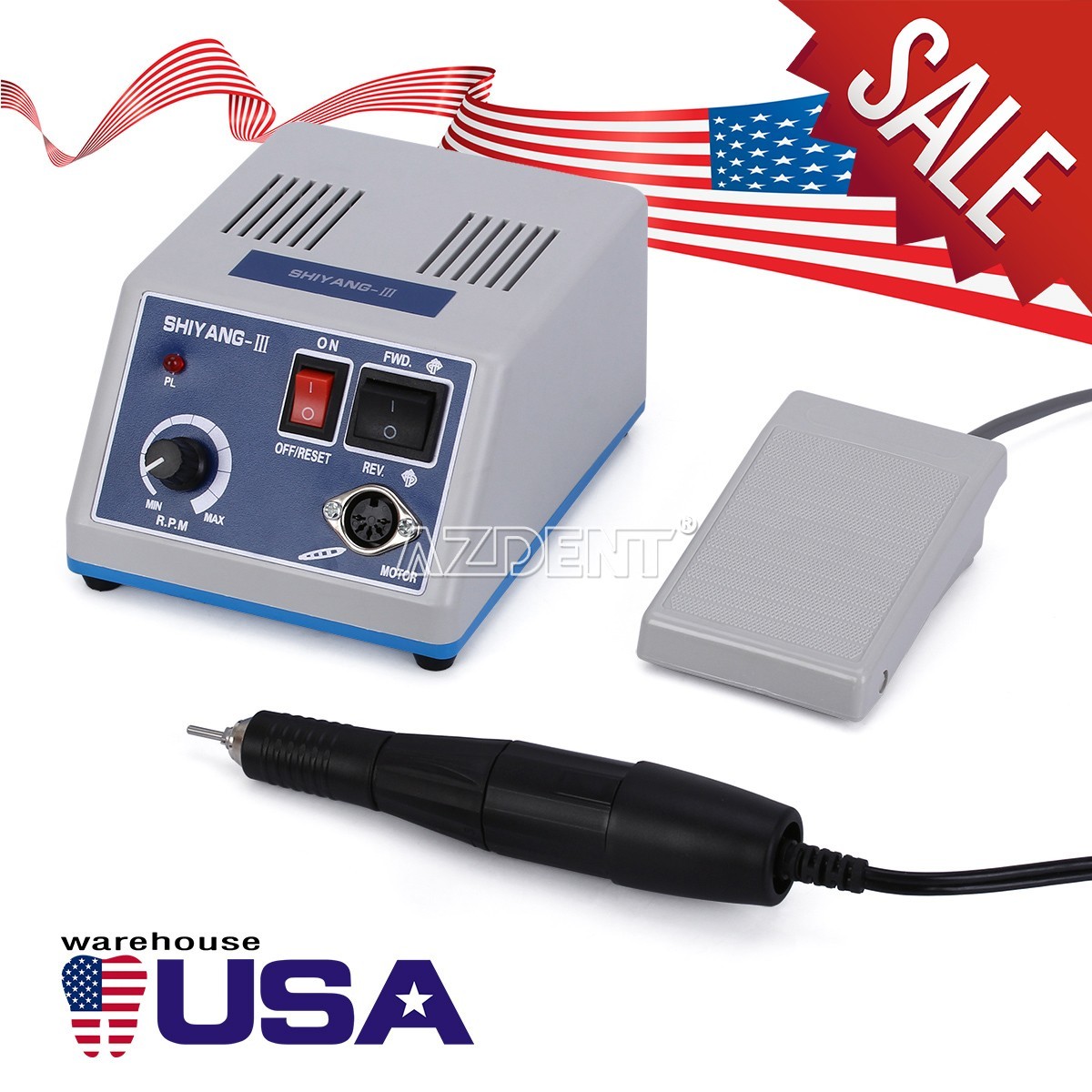 Dental Lab Marathon Electric Micromotor+35K rpm Handpiece /Polishing Stones Bur