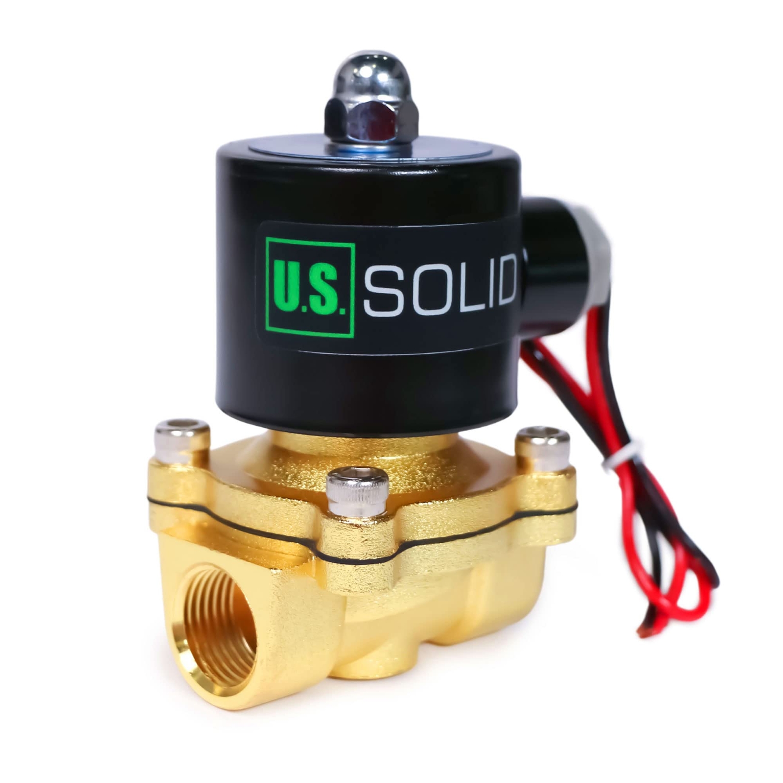 U.S. Solid Zinc-Alloy Solenoid Valve 1/2″ Electric Water Valve AC 24V NBR Seal