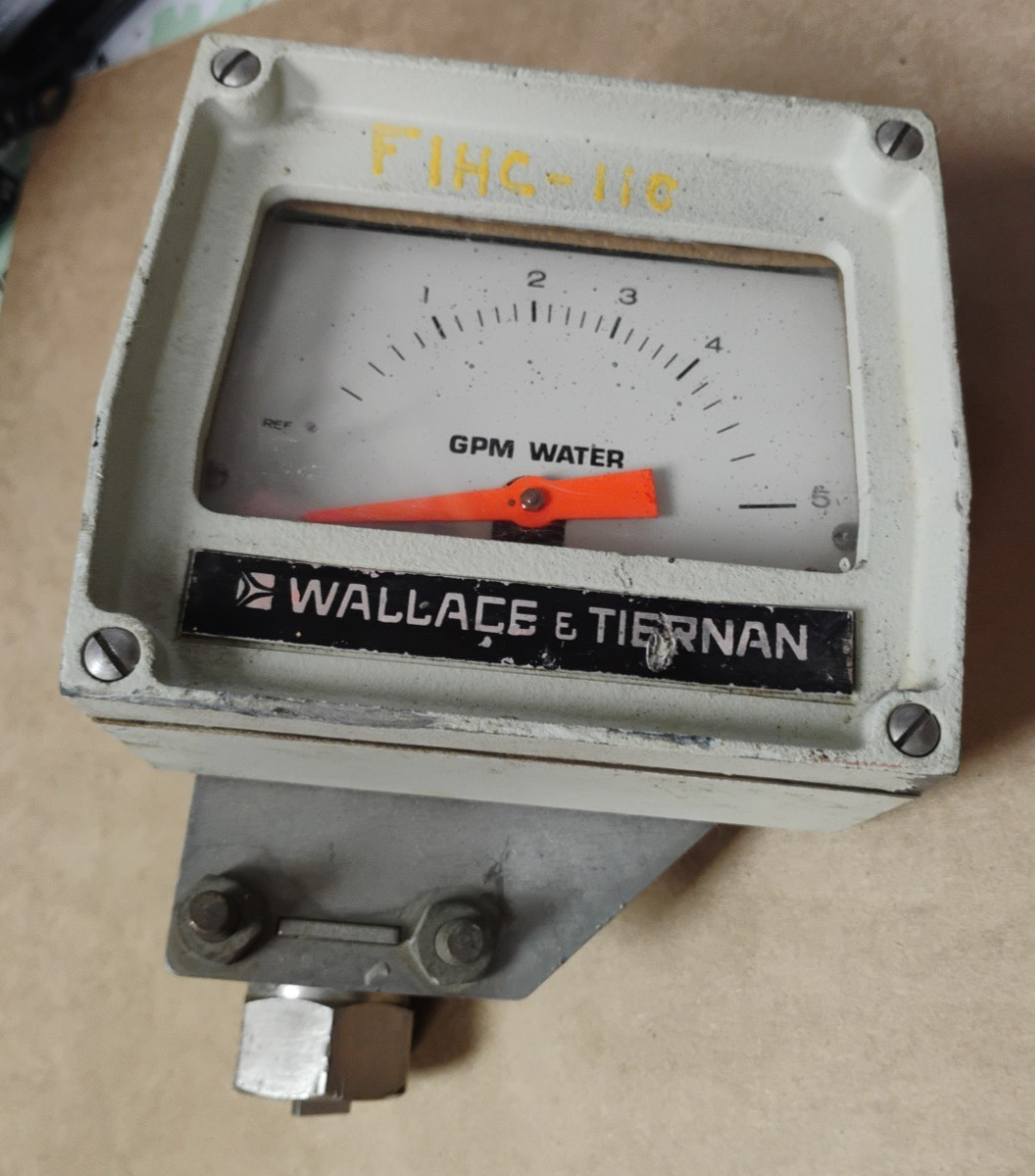 Vintage WALLACE & TIERNAN GPM FLOW METER 55-200 Series Not Tested