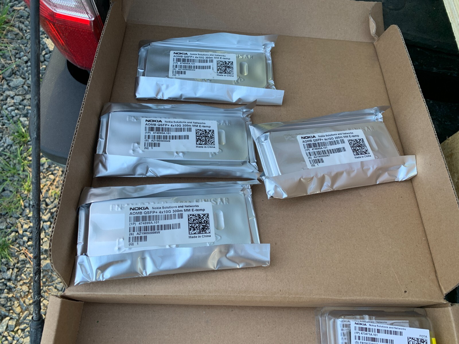 Nokia 474899A.101 AOMB QSFP+ 4x10G 300m MM E-Temp – Lot of 4 NIB