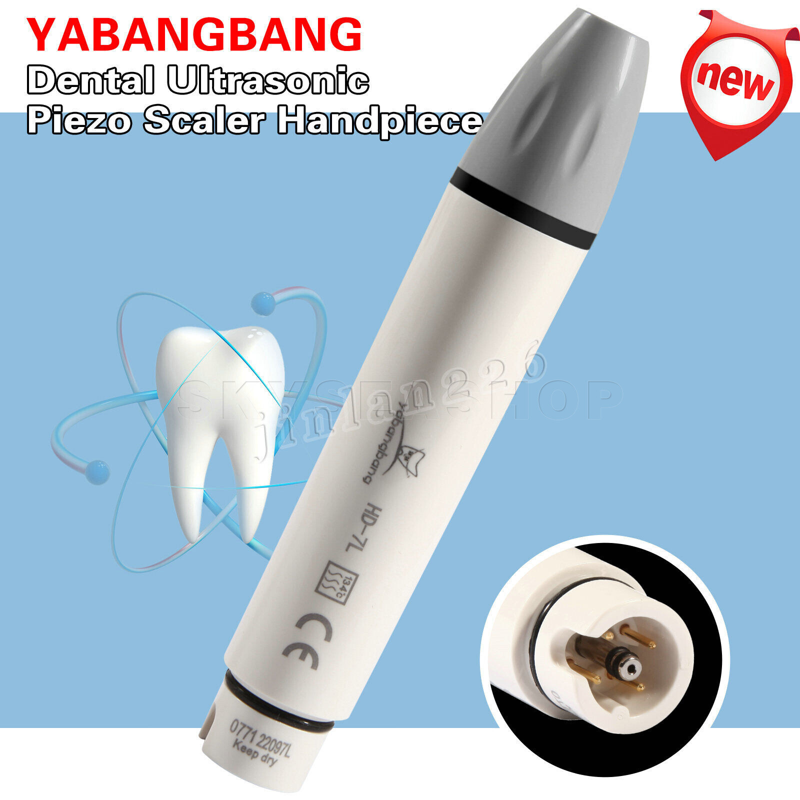 HD-7L Dental Ultrasonic Piezo Scaler Handpiece LED Light For DTE SATELEC USA