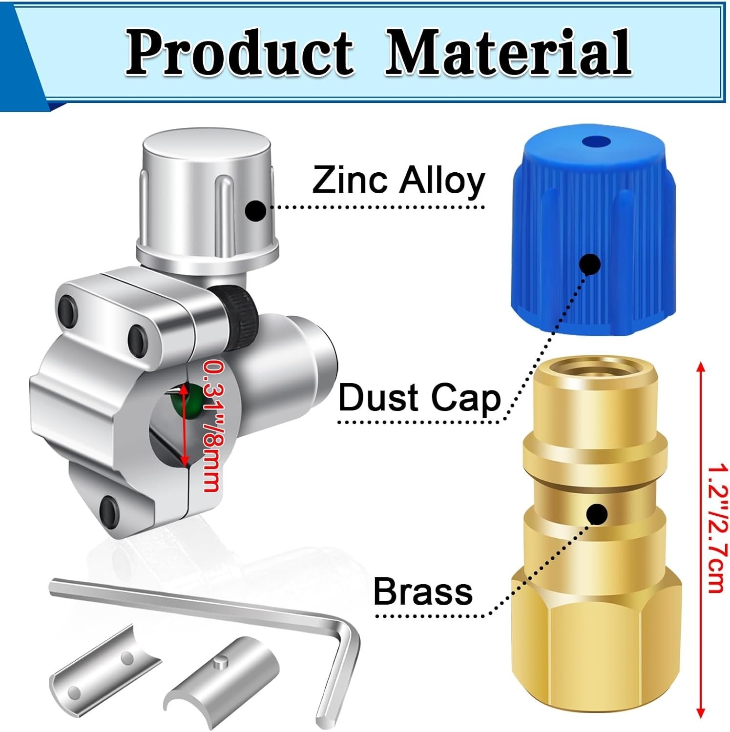 A/C Retrofit Valve Kit-Refrigerant Retrofit Valve Set with R12 to R134A Low Side
