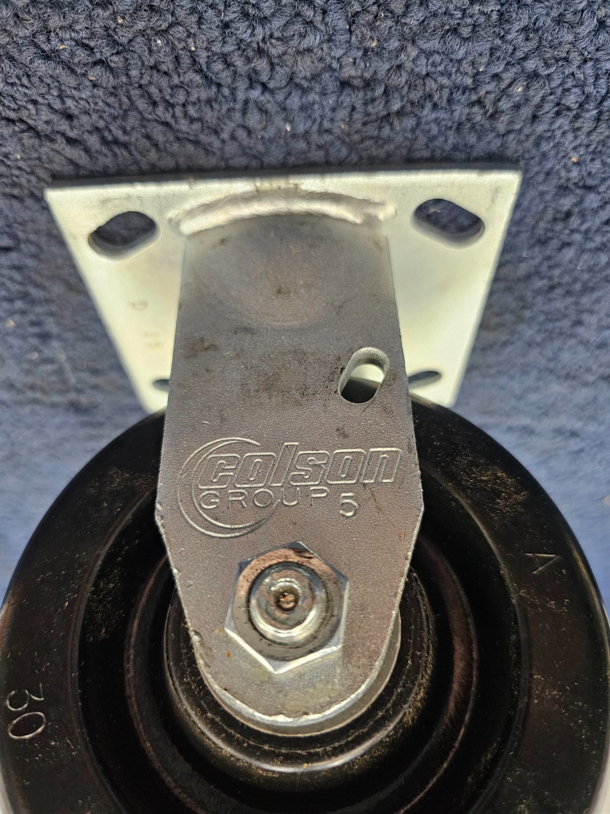 Colson Rigid Caster Wheel, 4-Hole Mounting, 4-1/2″ Wheel Diamater 6-1/2″ Height