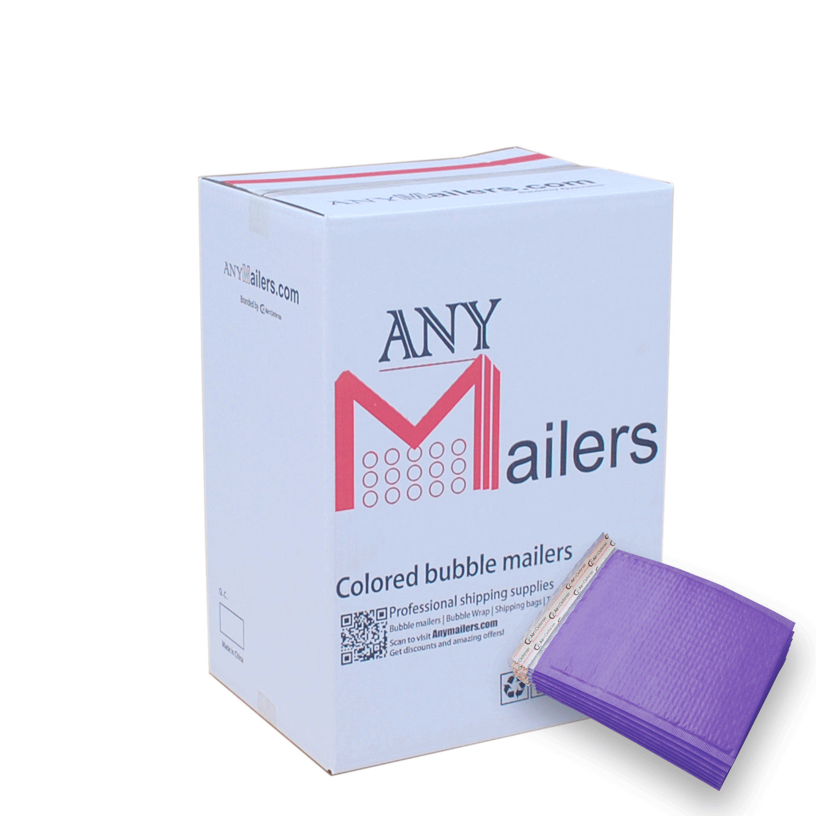 AirnDefense 200 #5 10.5X16″ Purple Poly Bubble Mailers Shipping Padded Envelope