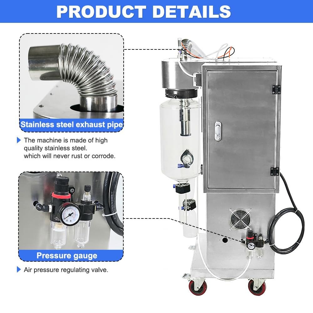Lab 2L Spray Dryer High Speed Centrifugal Drying Heat Sensitive Materials 220V