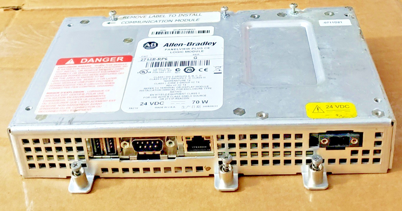 Allen Bradley 2711P-RP6 /G PanelView Plus Logic Module 128MB RAM/ FLASH *TESTED*