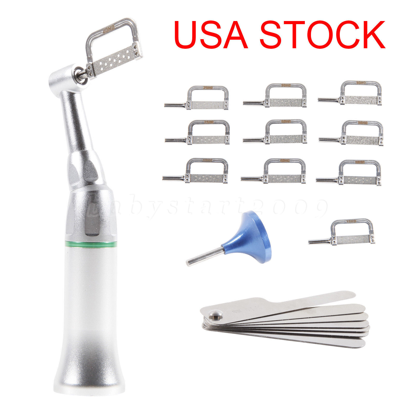 4:1 Reduction Dental Contra Angle IPR Handpiece+10x Interproximal Strips Kit CMA