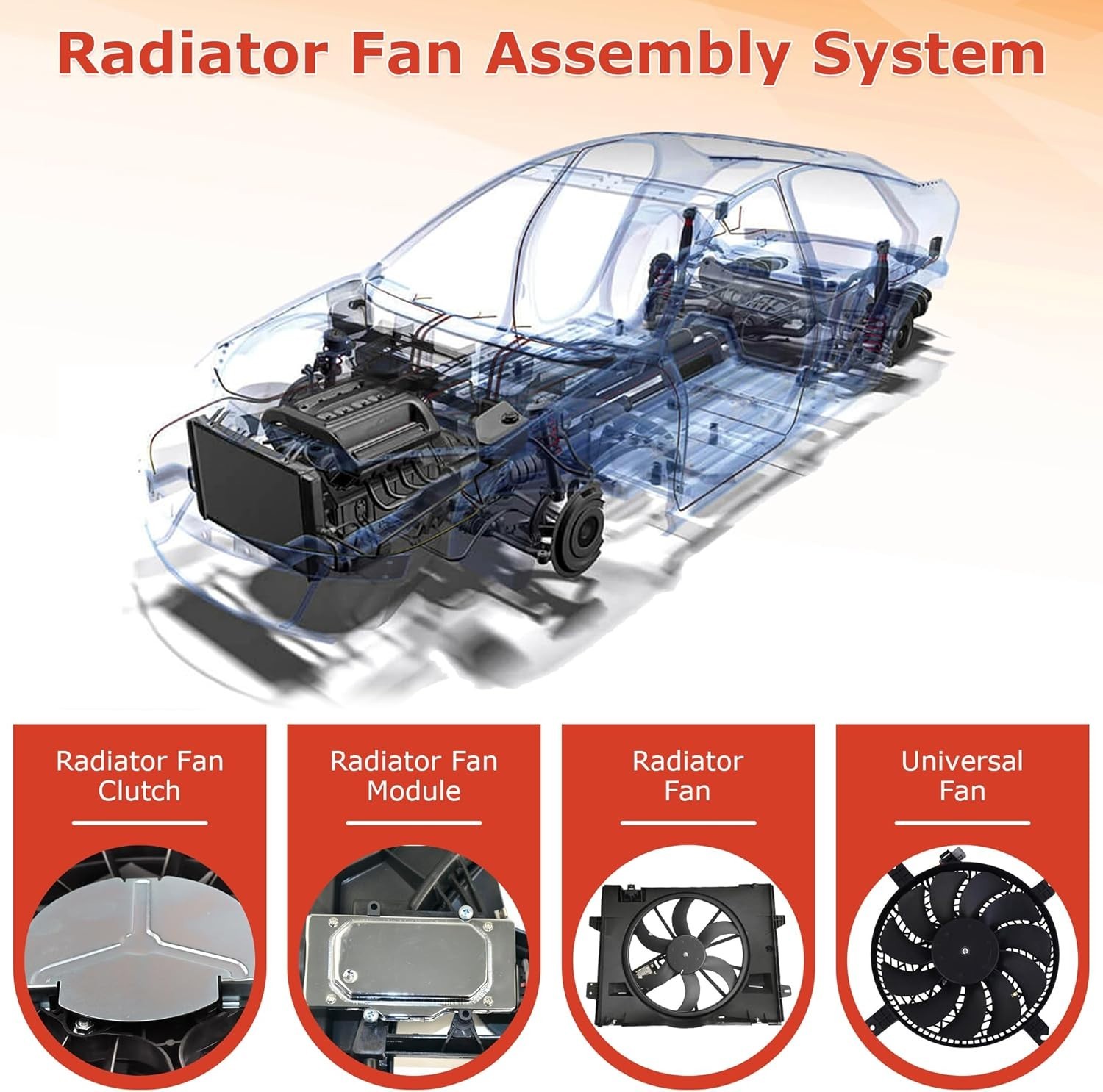 A/C Condenser Cooling Fan Assembly for 2007-2009 Honda CR-V 620-245