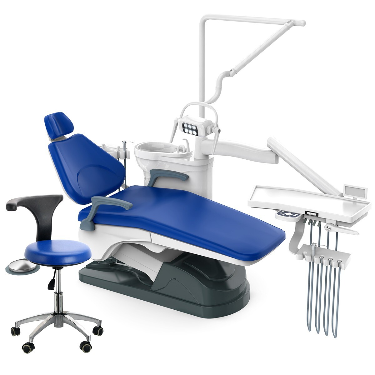 FDA Dental Unit Chair Computer Controlled DC Motor PU Hard Leather Big Sale