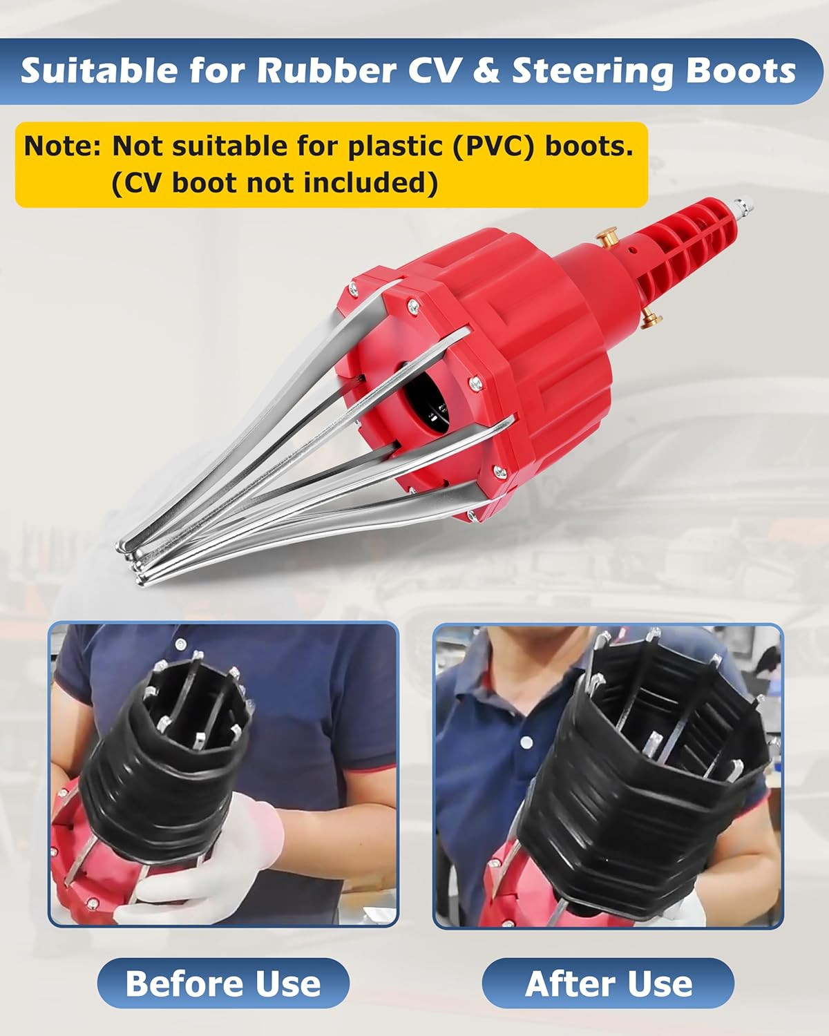 Pneumatic Air Power CV Joint Boot Expander Install Tool for Rubber Boots No PVC