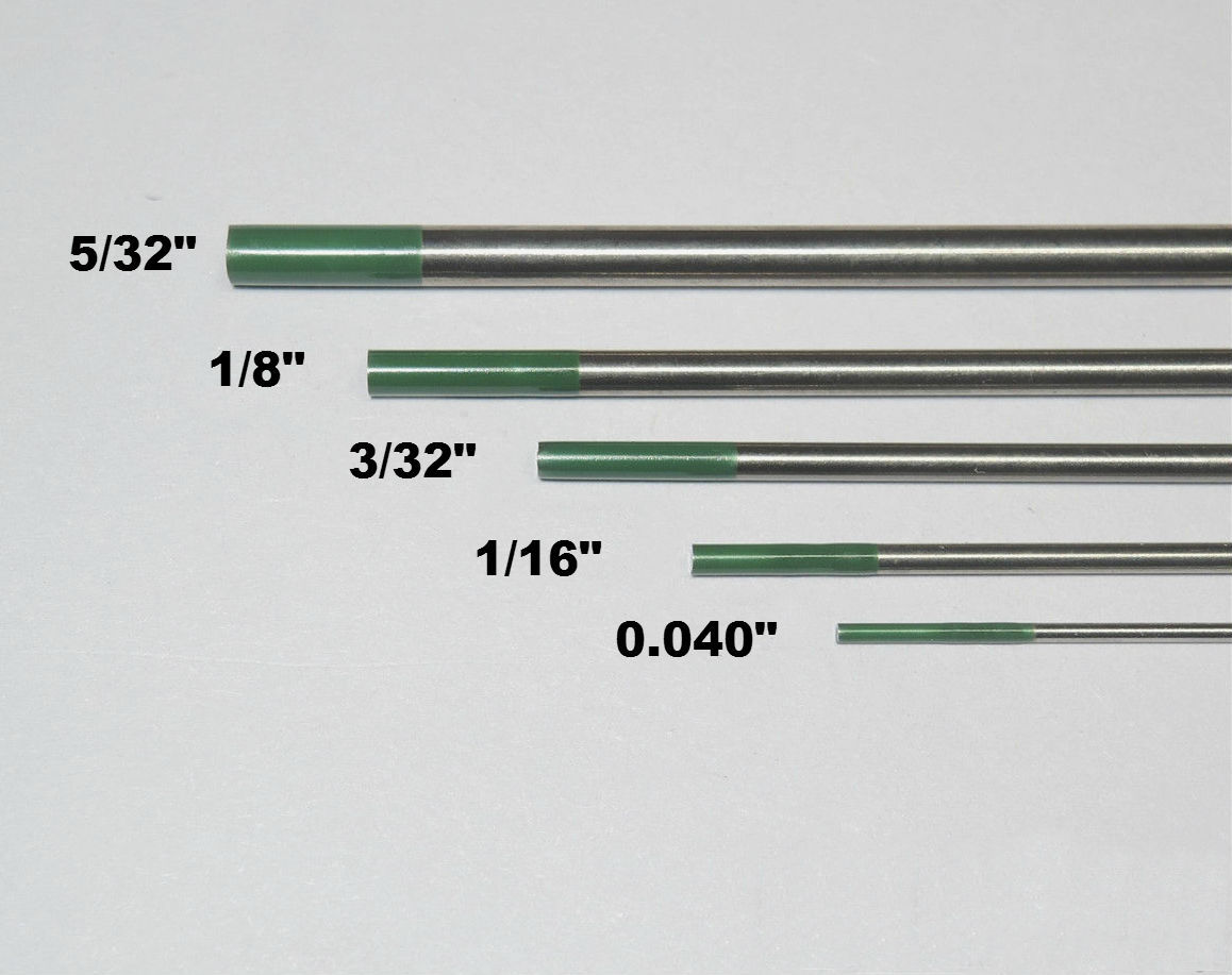 WeldingCity® 10-pk TIG Welding Tungsten Electrode Pure (Green) 3/32″ x 7″ | USA