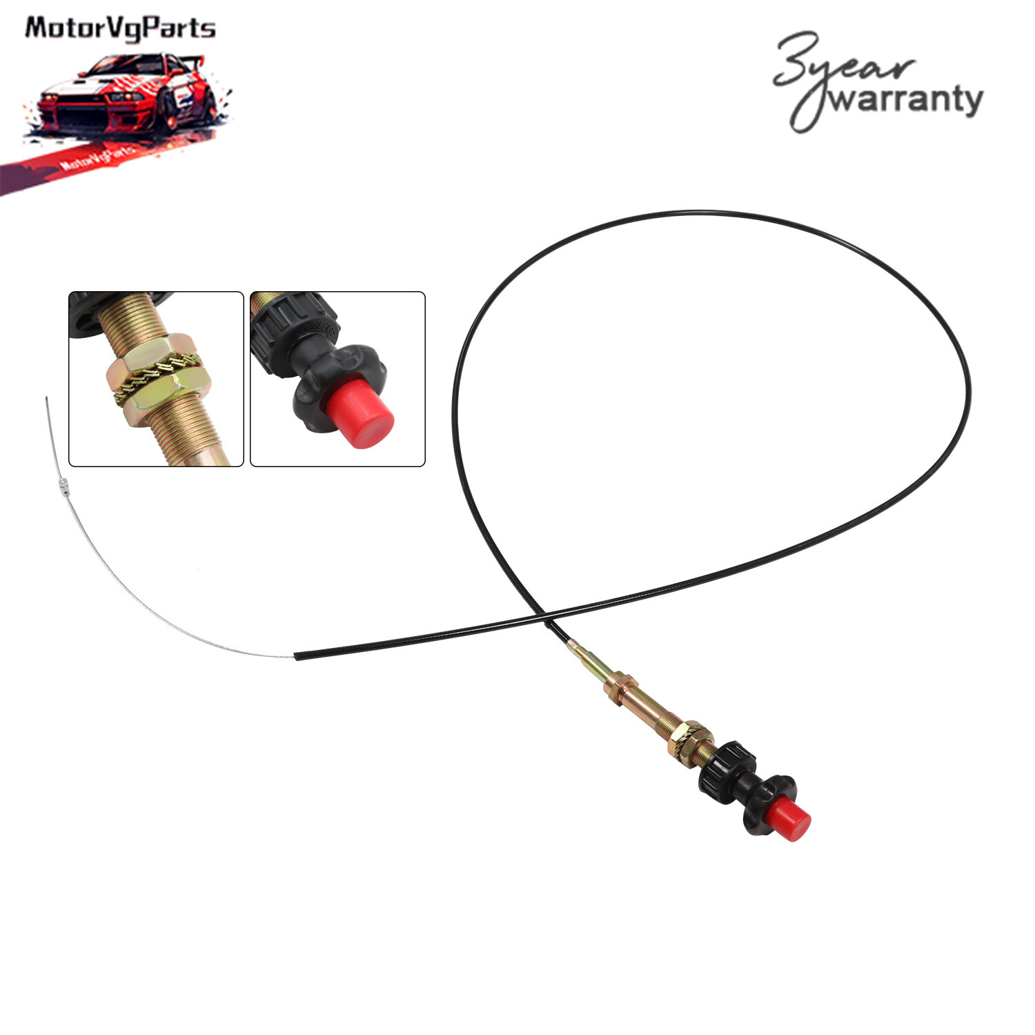 6FT Buyers Heavy Duty Vernier Locking Throttle Cable For VCGTX06 Truck Equipment