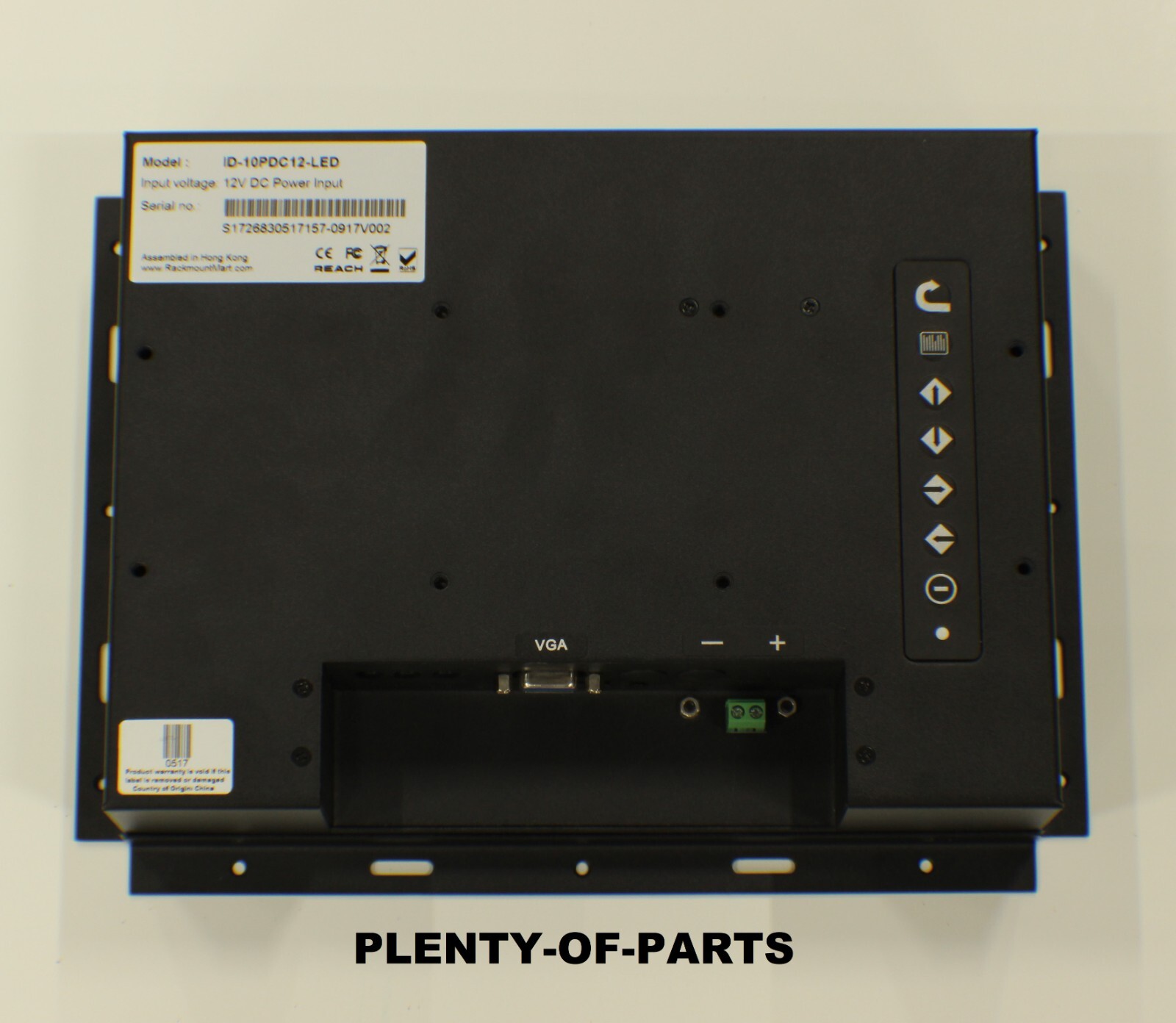 Industrial Grade LCD Open Frame Display 10.4″ W/ LED Backlight 12VDC VGA Cable