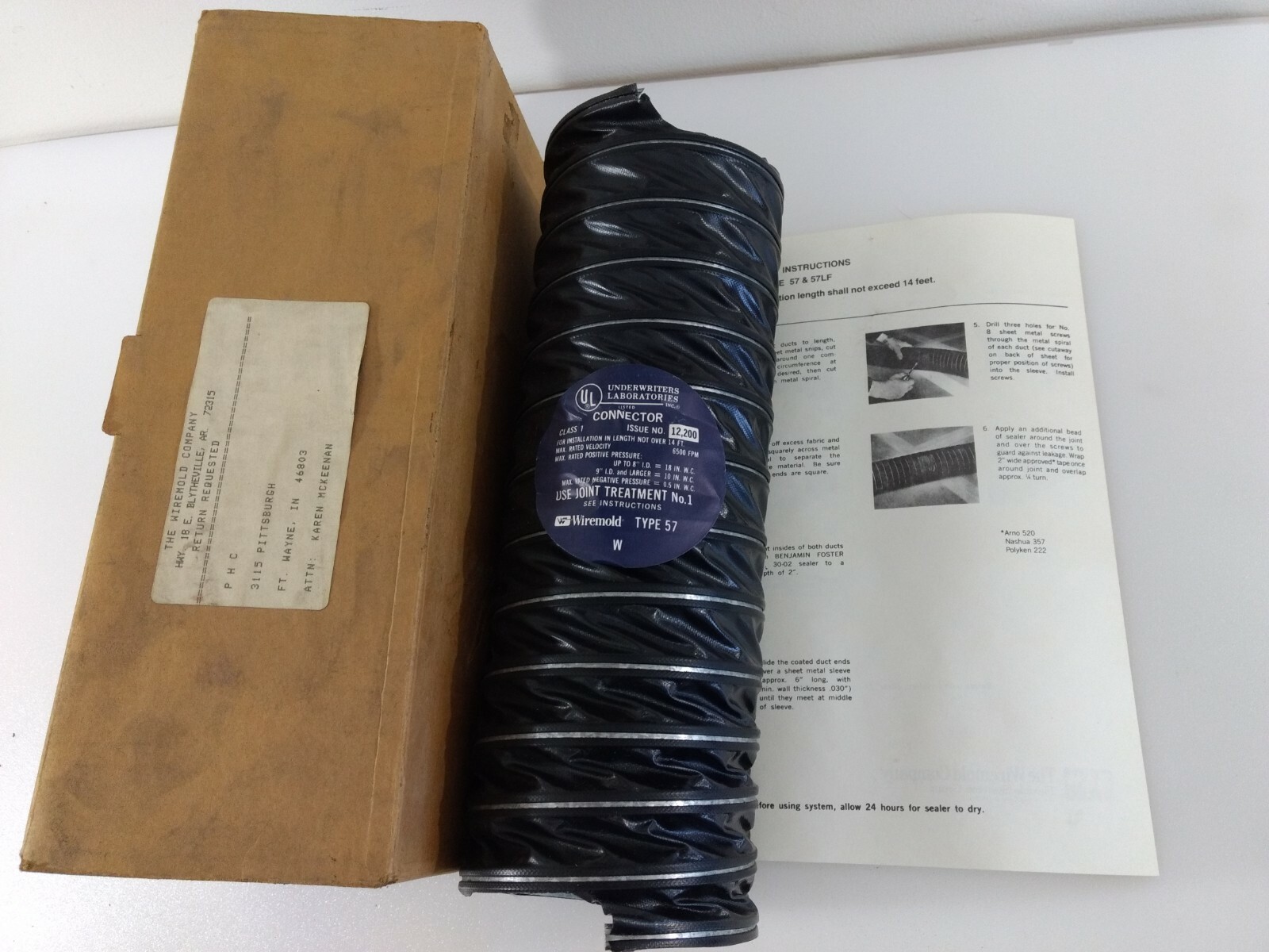 Joint Connector Type 57 Class 1 Issue No. 12.200 The Wiremold Company