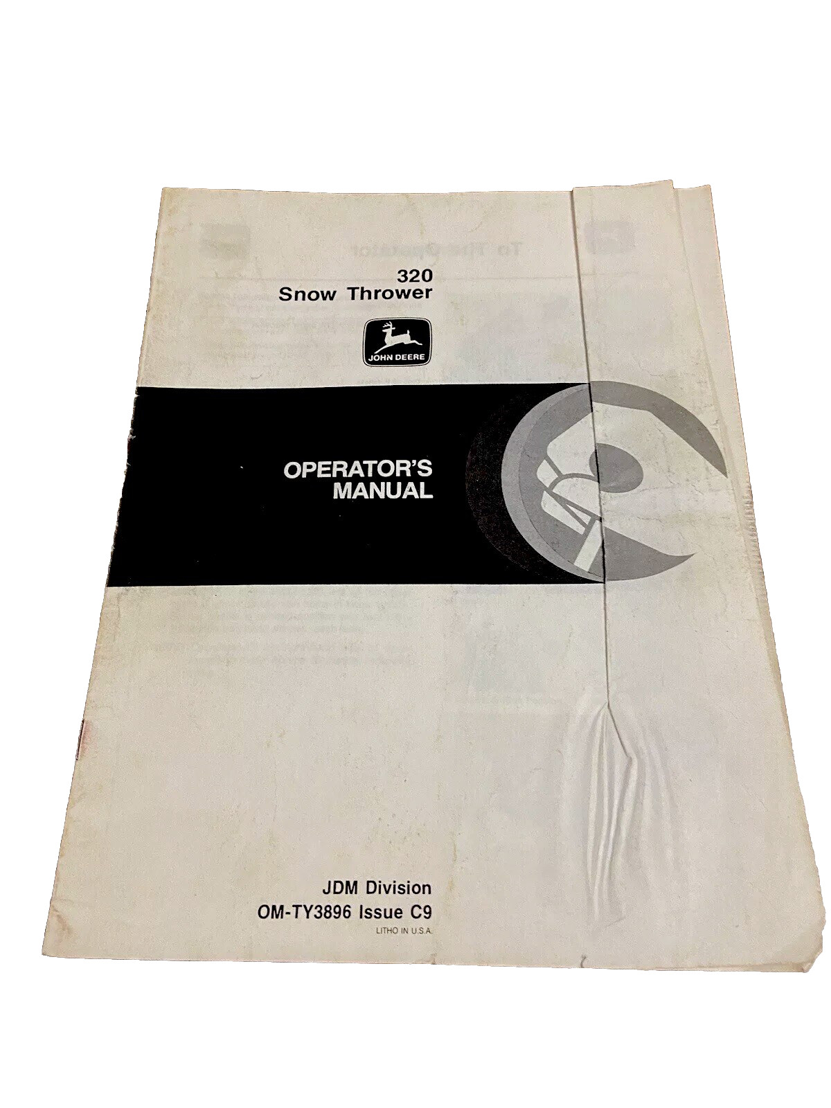 John Deere 320 Snow Thrower Operators Manual Book OMTY3896