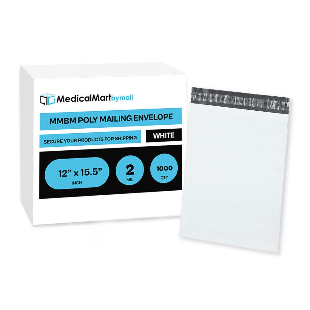 1000 12×15.5 POLY MAILERS ENVELOPES SHIPPING 2 Mil SELF SEAL BAGS 12 x 15.5