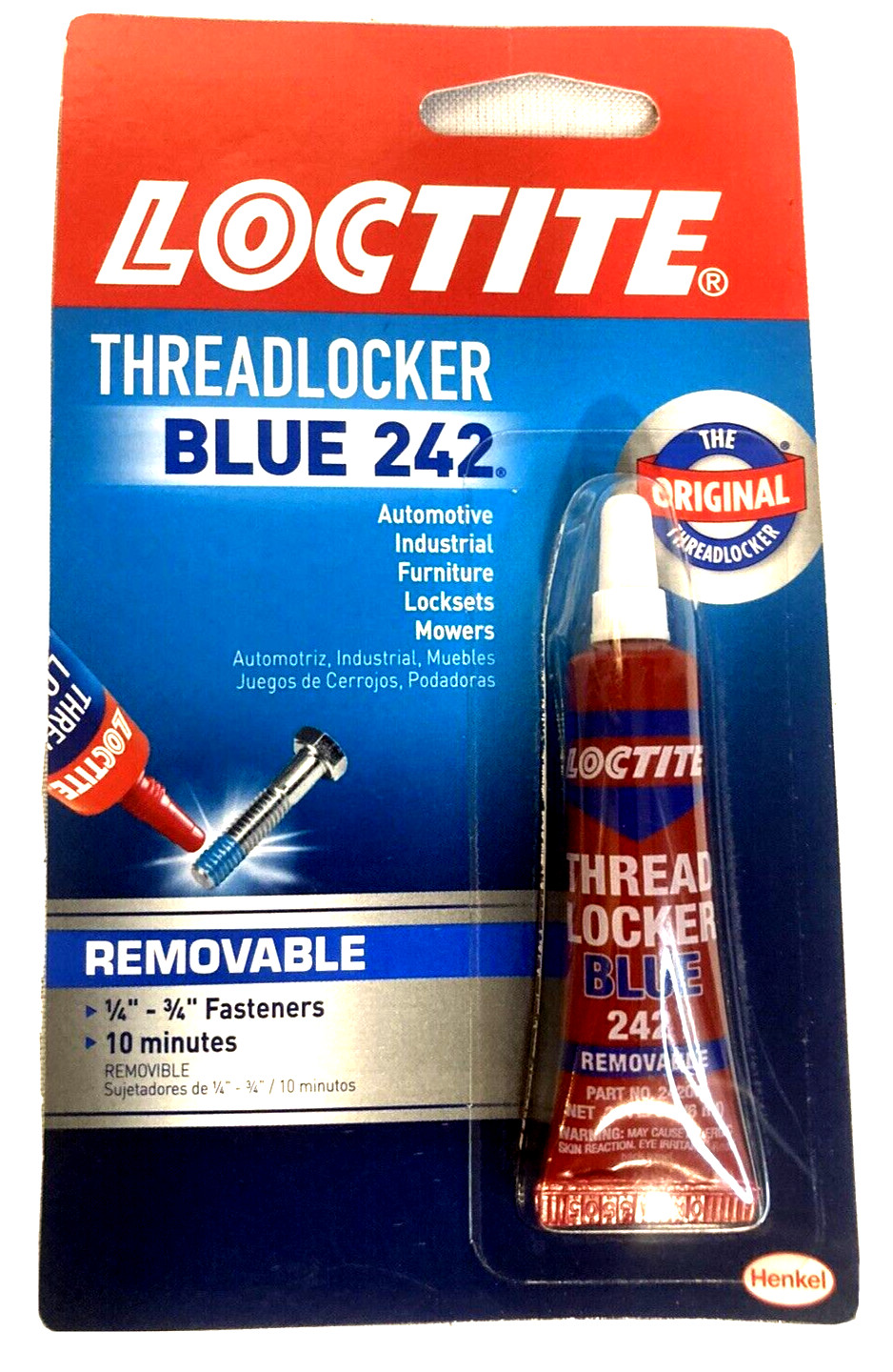 Loctite 209728 Heavy Duty Threadlocker – Blue, 0.20 oz. Pack of (1)