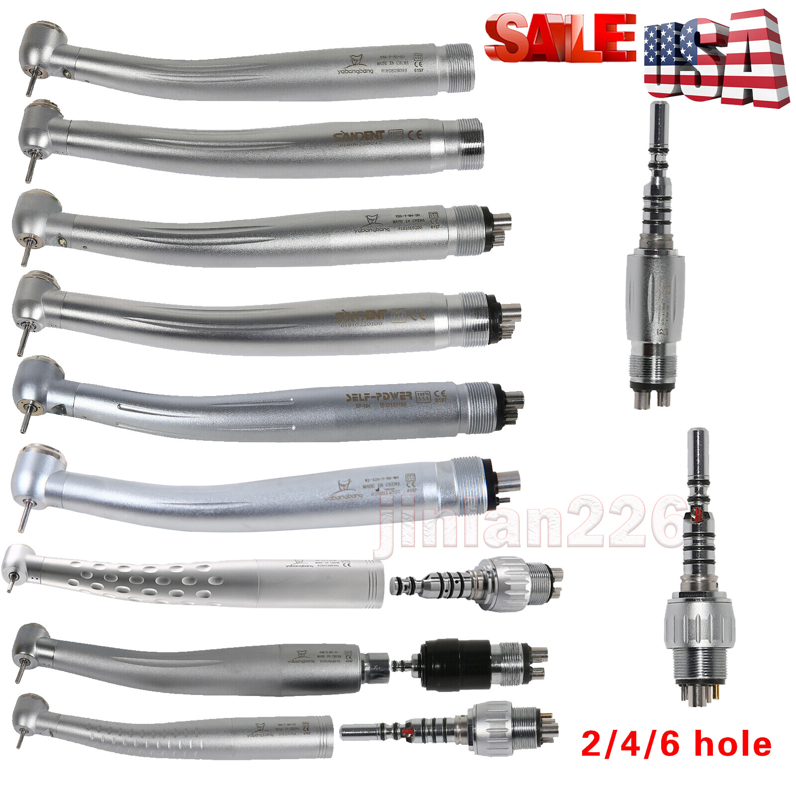 Dental Self-power Fiber Optic LED /E-generator /High Speed Turbine Handpiece