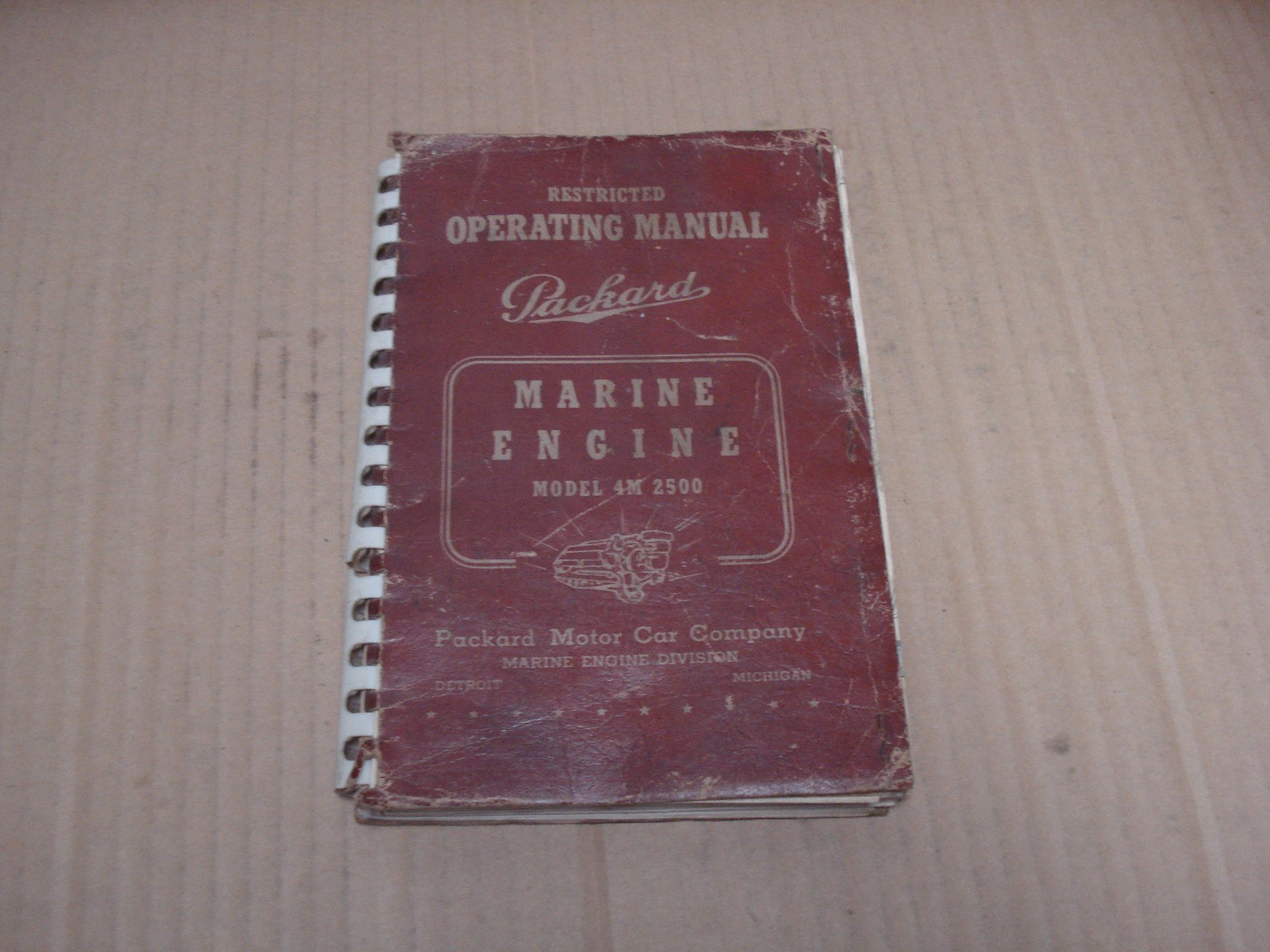 1944 Packard Marine Engine 4M-2500 Types W8 through W17 Operating Manual