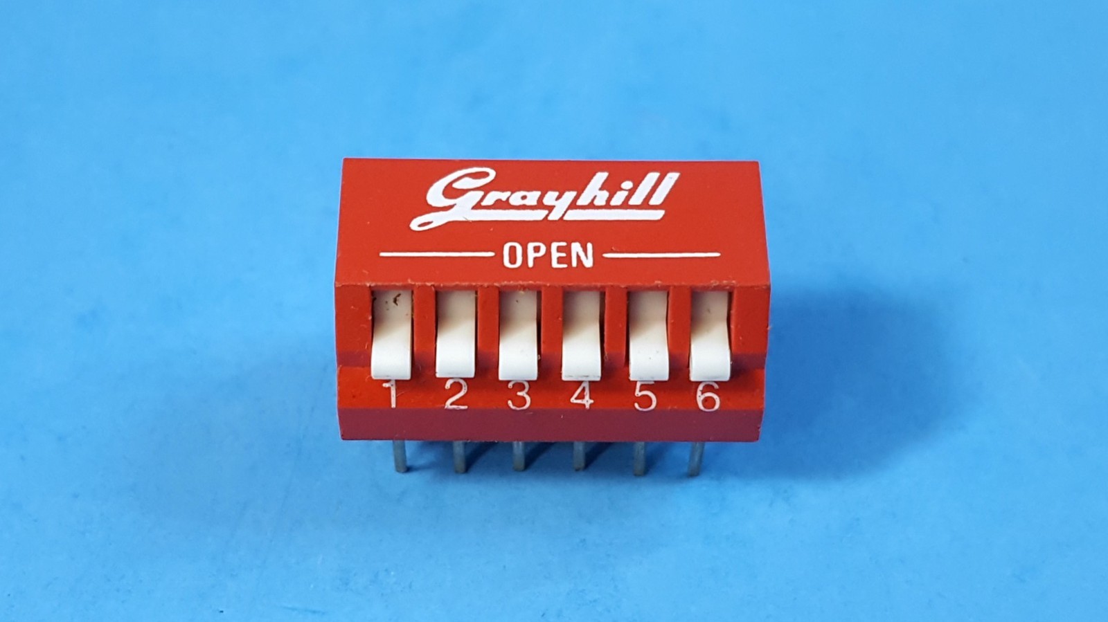One Pc- Dip Switch, 76PSB06, Grayhill, SPST, 0.15A, 30V, 6 Position