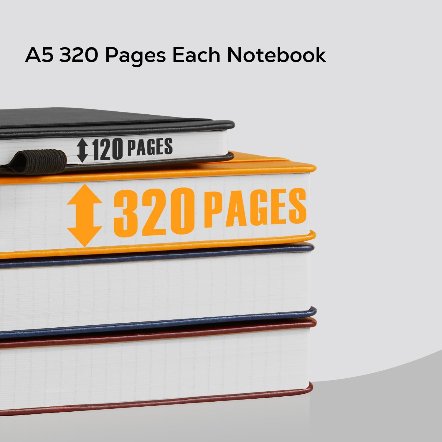 Hardcover Lined Notebook Journal For Writing 320 Pages Leather Thick College