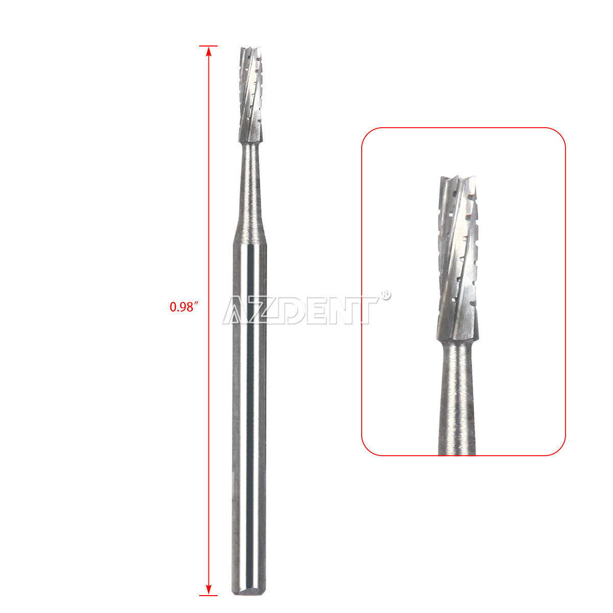 AZDENT Dental Surgical Handpiece FG Bur Tungsten Carbide Round/Straight Fissure