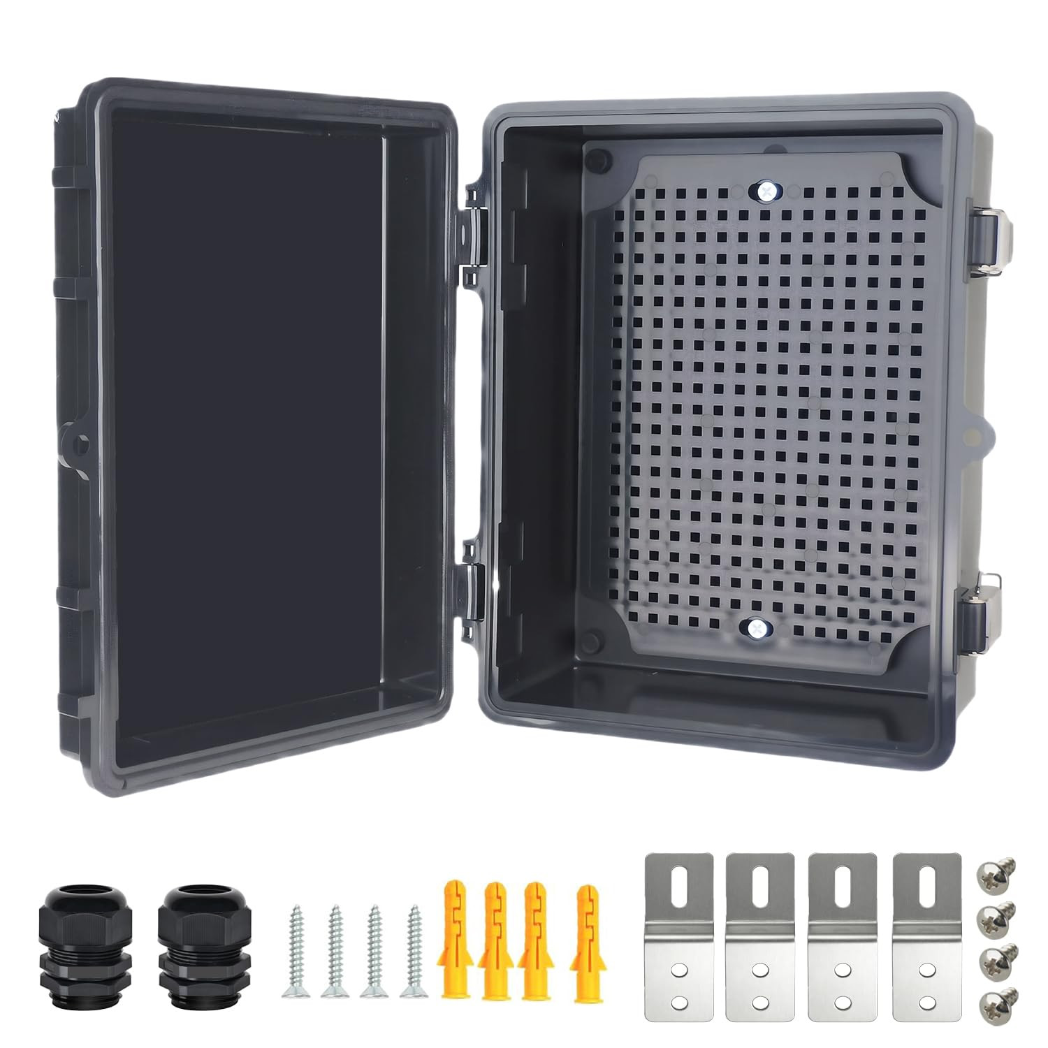 Electrical Junction Box IP67 Waterproof Outdoor Box ABS Plastic Enclosure Black