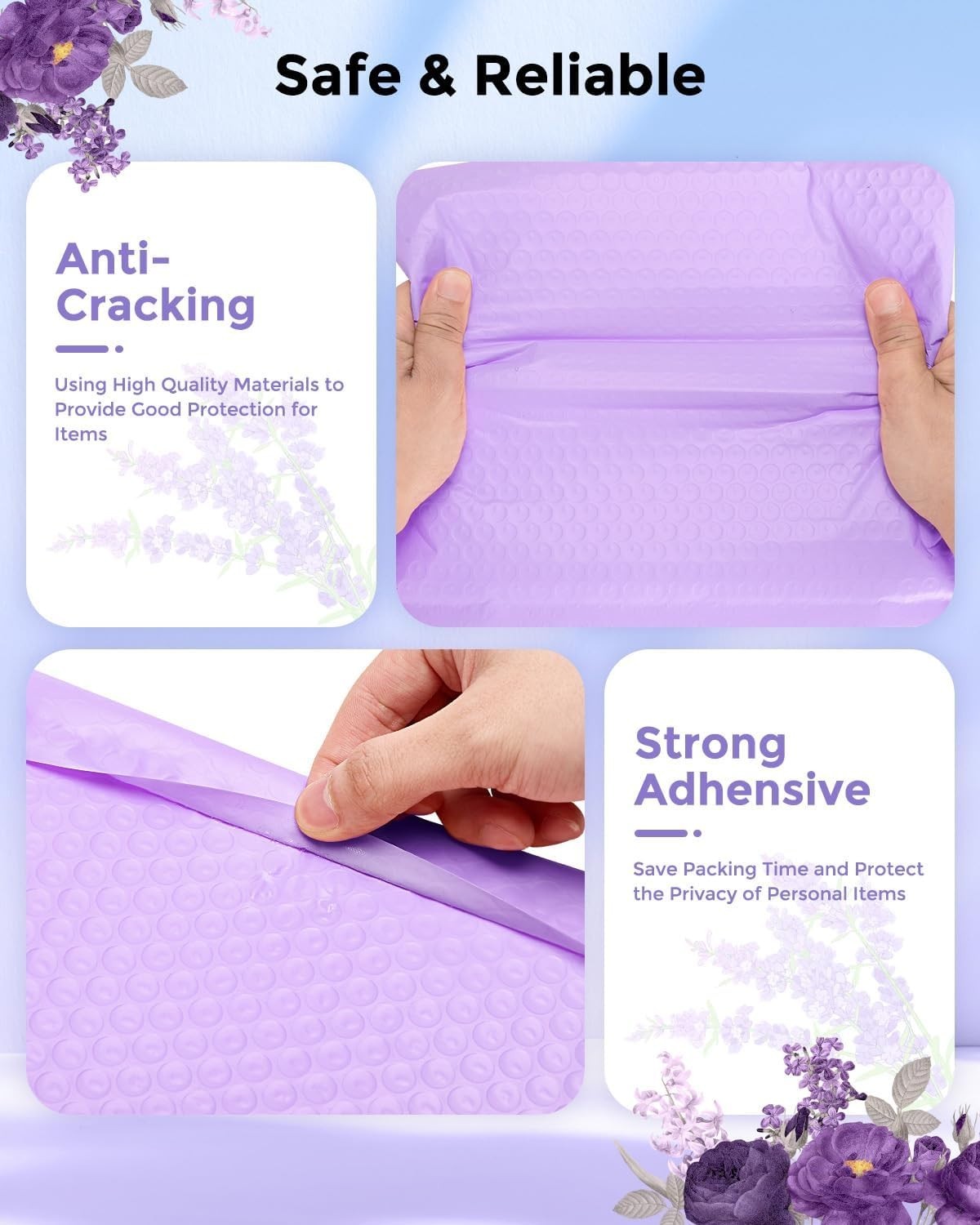 Reliable Large Bubble Mailers – 10.5×16 Inch 40 Pack