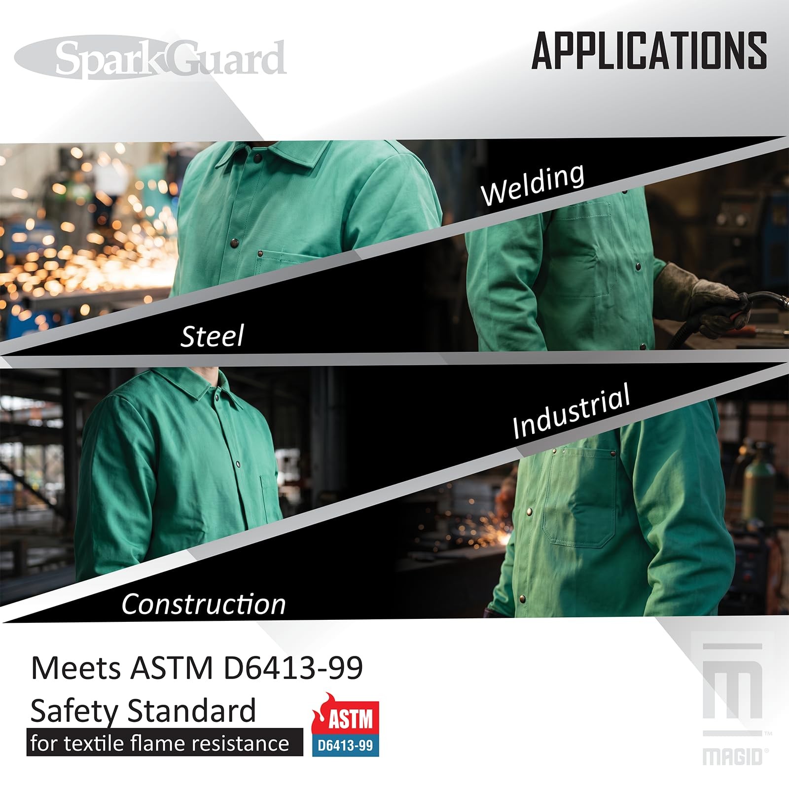 MAGID Flame Resistant Welding Jacket Medium 2 Jackets