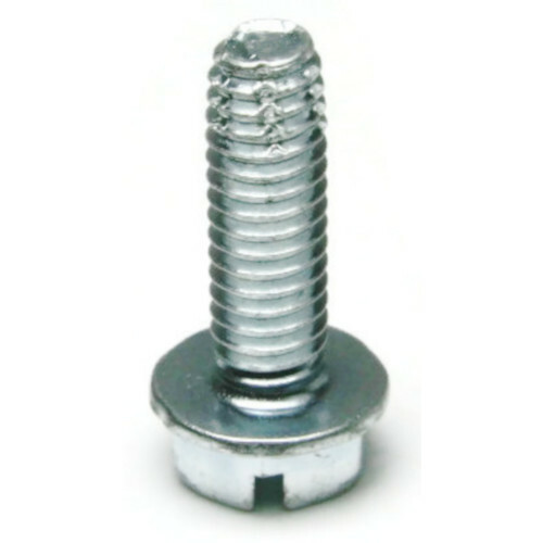 3/8″-16 Thread Cutting Screw – Zinc Plated Slotted Hex Washer Head – Select Size