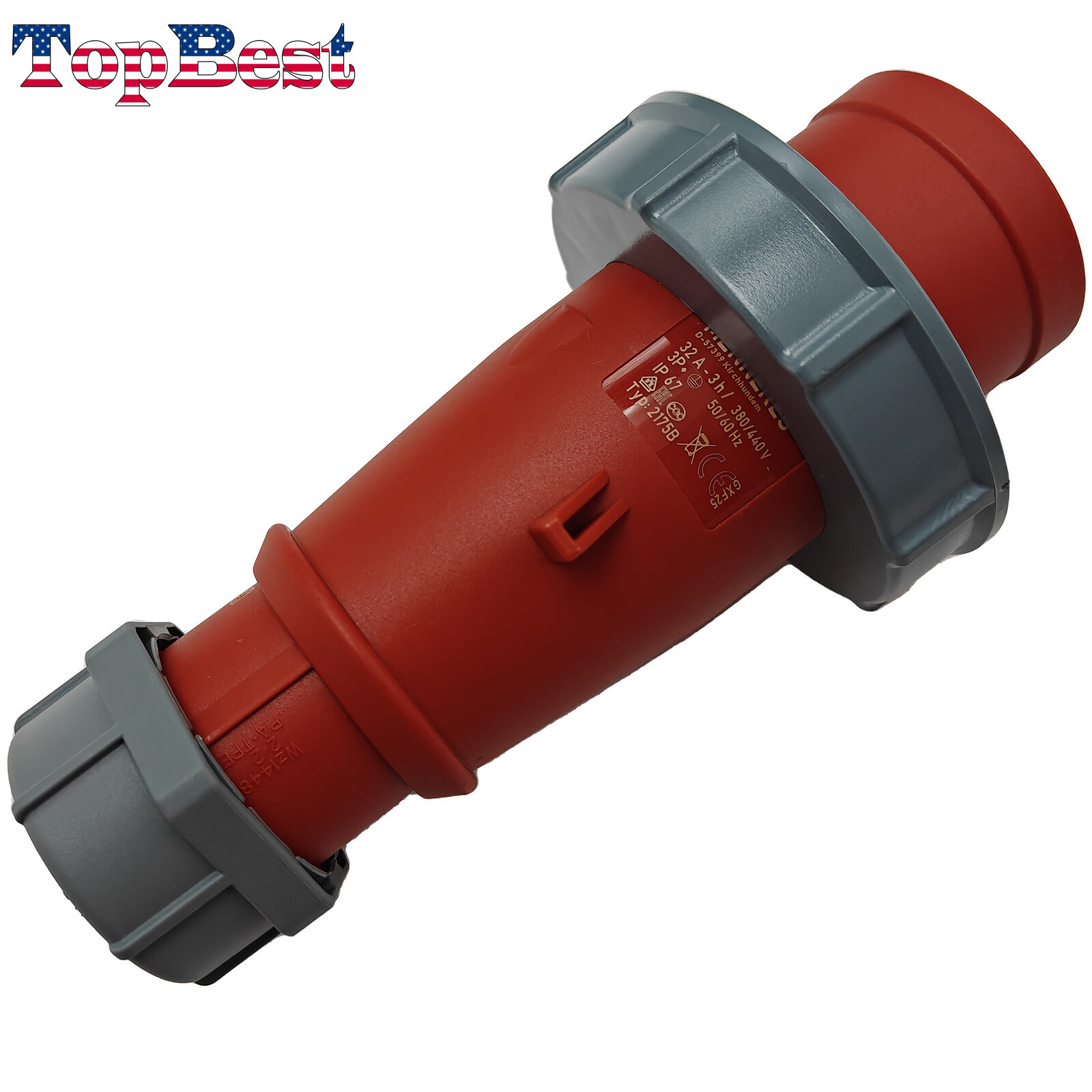 New Plug for MENNEKES TYP:2175B TYP2175B 32A 4P IP67 INDUSTRIAL PLUG 32A 4P 440V