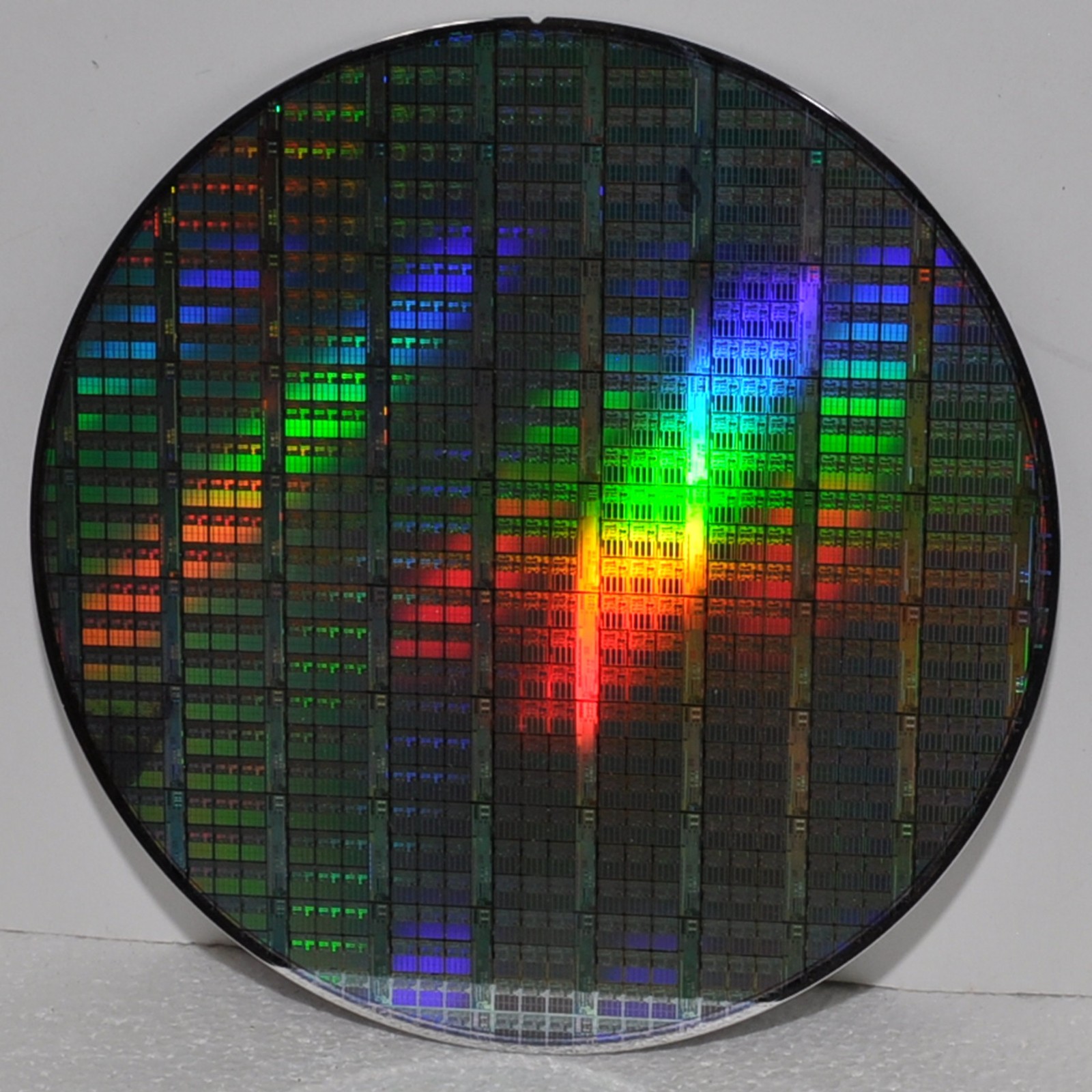 Silcon Wafer 8” Copper IC Small Microchip Patterned Disc Art Colors