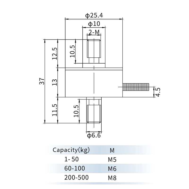 Miniature Load Cell Engineering Tension/Compression Weighing Pressure Sensor