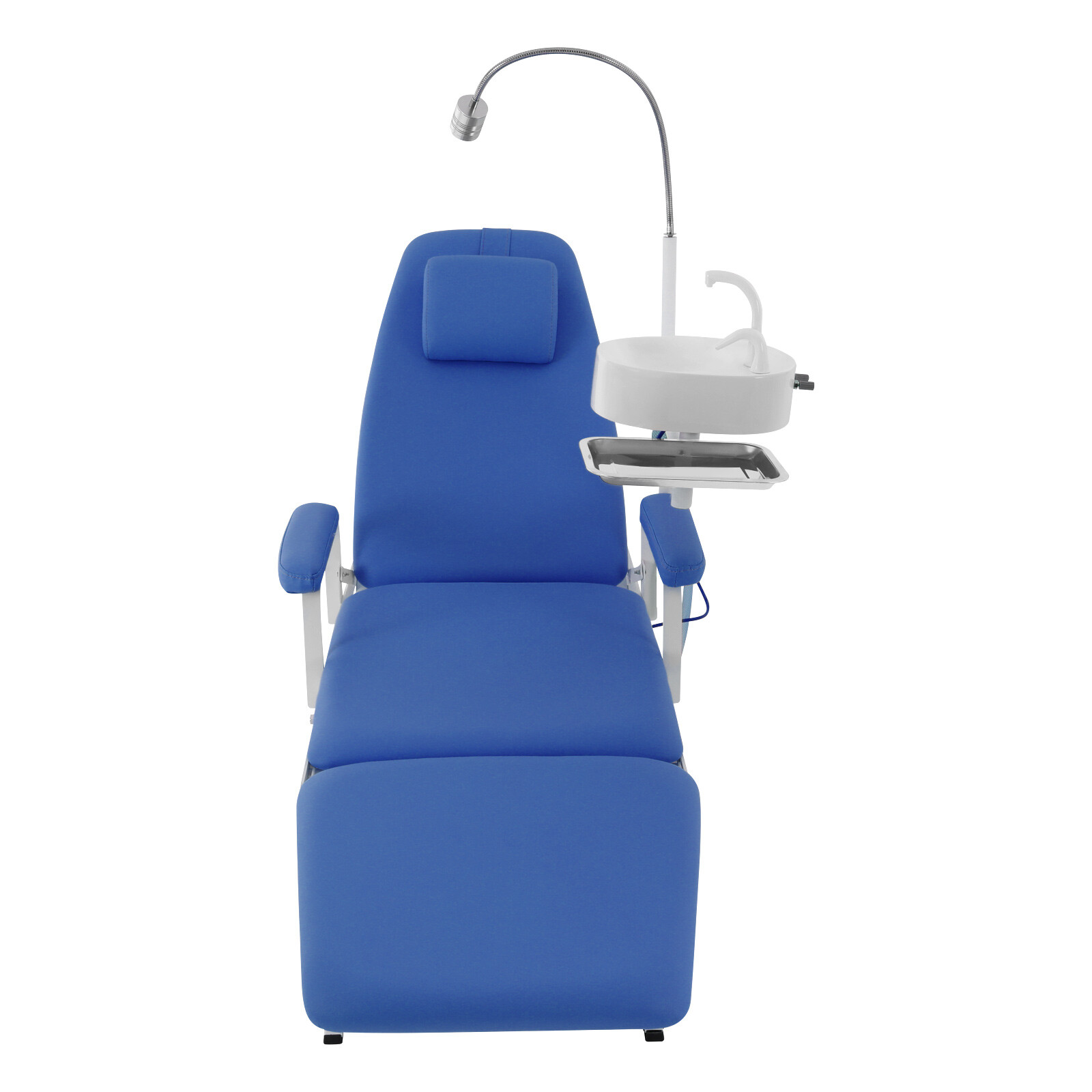 Portable Dental Chair Folding Mobile Chair Tilt Exam Chair with LED Light &Basin