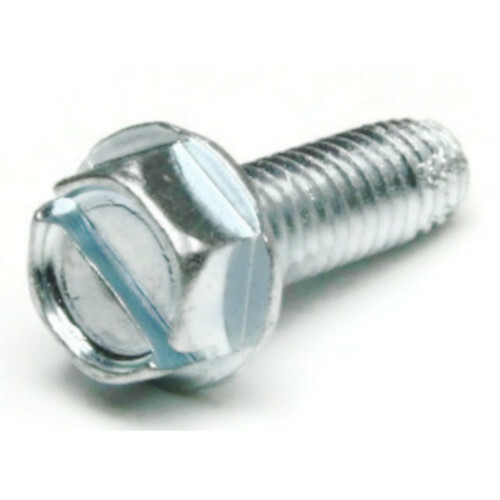 3/8″-16 Thread Cutting Screw – Zinc Plated Slotted Hex Washer Head – Select Size
