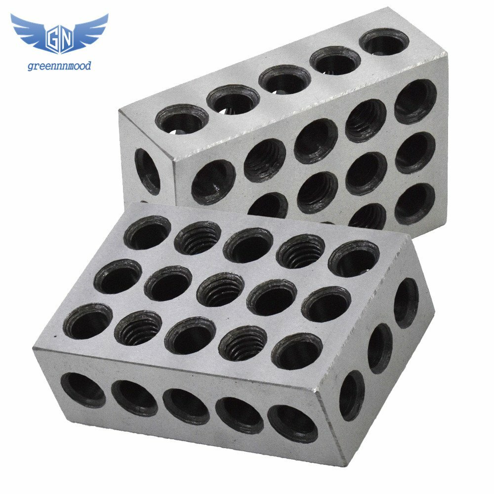 1 Matched Pair Ultra Precision 1-2-3 Blocks 23 Holes .0002″ Machinist 123 Jig
